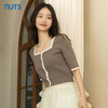 NUTS针织衫秋季新款时尚百搭短袖方领套头衫上衣4320503A1 商品缩略图3