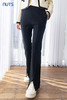 NUTS2023春秋季新款黑色开叉休闲西装裤女高腰显瘦裤子女4340703A1 商品缩略图5