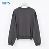 NUTS秋季新款复古字母印花圆领宽松纯棉长袖T恤卫衣女334022281 商品缩略图1