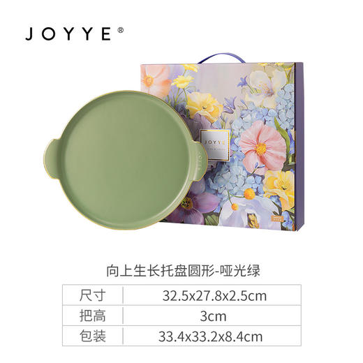 JOYYE向上生长-新骨瓷浮雕长方形陶瓷水果托盘圆形下午茶具茶盘餐盘收纳盘 商品图7