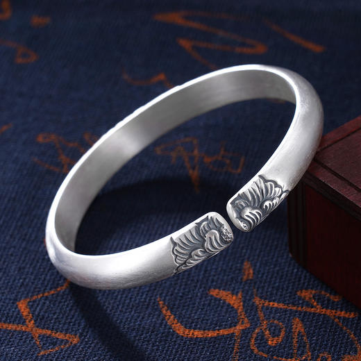 子佩集S999银【花观瑾】手镯【JLSZ015】纯银手镯仿古2408 商品图3