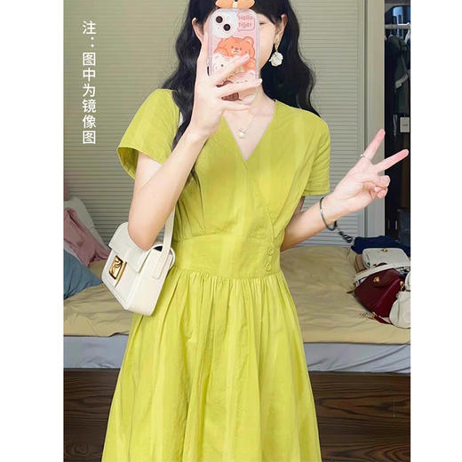 裁缝学苑AS312夏季新款短袖连衣裙纸样女装收腰V领长裙子版型 商品图3