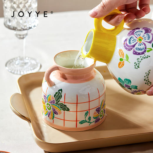 JOYYE旅绘丛林-釉下彩陶瓷花瓶客厅插花高级感小众水培绿植花器家居小花瓶 商品图1