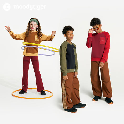【24年秋新】moodytiger24秋新中性户外运动宽松透气保暖卫衣外套43510302 商品图4