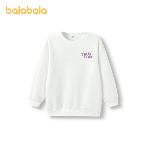 巴拉巴拉女童儿童卫衣加绒保暖秋冬装中大童甜美上衣圆领套头卡通 商品图4