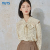 NUTS秋季新款时尚气质设计感复古图案宽松显瘦长袖衬衫231013017B 商品缩略图2