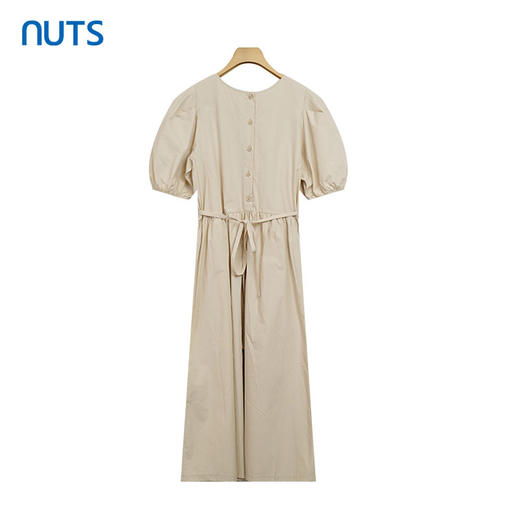 NUTS法式方领泡泡袖连衣裙女夏新款气质修身显瘦裙子221101232 商品图1