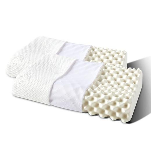 钱皇·狼牙乳胶枕（两只） | 透气不闷热 人体工学设计 贴合颈部 柔软弹睡感 商品图3