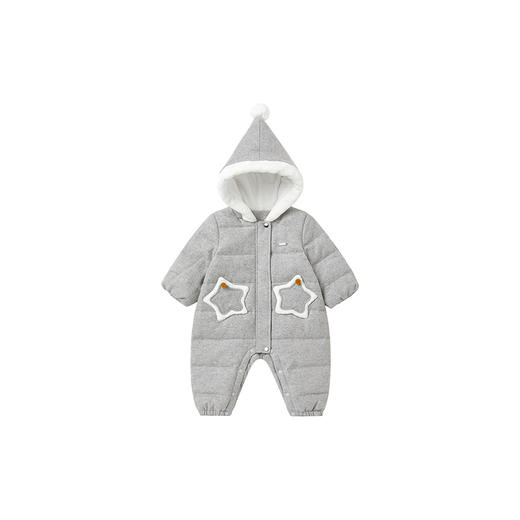 【商场同款】英氏婴儿衣服冬季女童防寒羽绒服连帽连体衣2024新款 商品图4