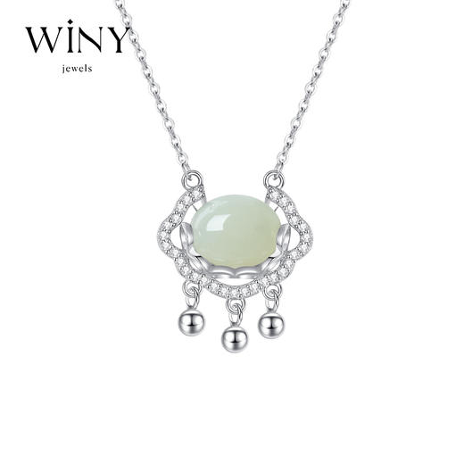 Winy999足银顺意同心锁项链送女友闺蜜节日生日礼物 商品图9