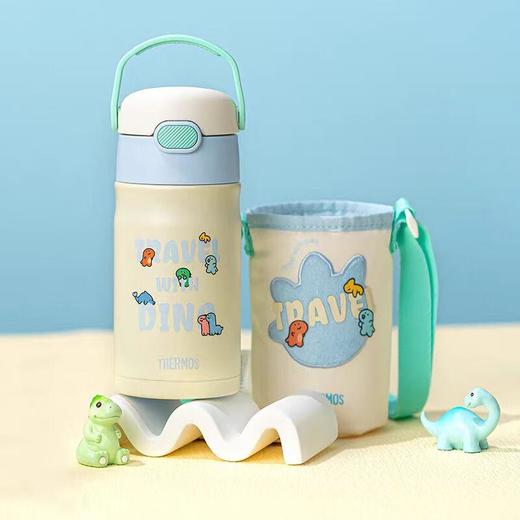 膳魔师小恐龙的美好日常主题高真空不锈钢吸管杯350ml（蓝色/橘色） 商品图2