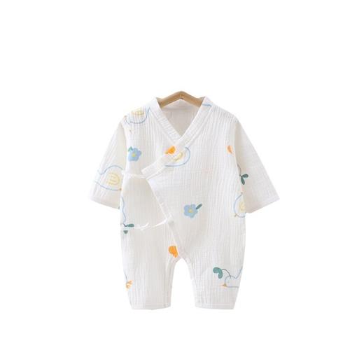 【双层纱布婴幼儿偏襟连体衣】和尚服双层护肚新生儿春夏宝宝薄款爬爬服 商品图4