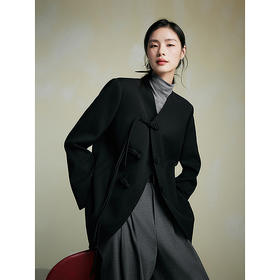 棉仓新356612006-中式无领西装外套