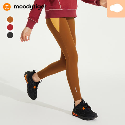 【24年秋新】moodytiger24秋新女童户外运动透气速干紧身裤43211406 商品图0