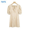 NUTS夏季新款时尚宽松泡泡袖格子连衣裙女221101272 商品缩略图3