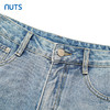 NUTS夏季新款时尚a字型高腰阔腿直筒牛仔裤女326111445 商品缩略图2