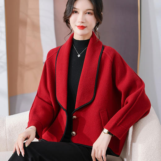 雀说新款外套时尚气质针织开衫中年秋冬上衣服女外穿AL3178 商品图7