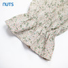 NUTS秋季新款复古赫本风碎花圆领蝴蝶结长袖连衣裙女331103348 商品缩略图4