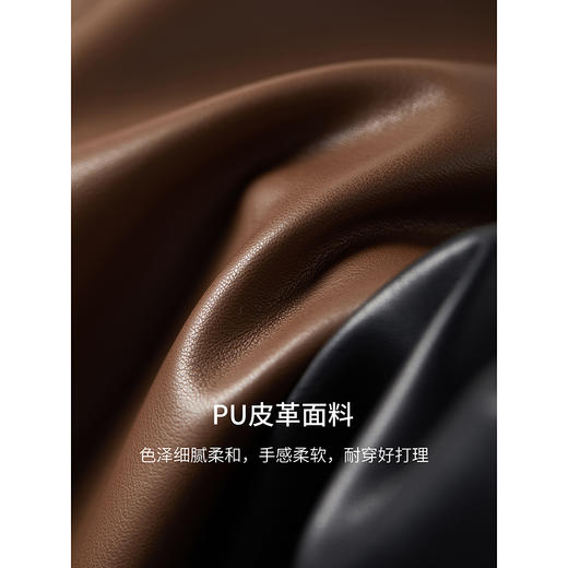 棉仓356607009-工装袋小翻领pu夹克 商品图2