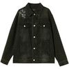 西遇黑色牛仔外套男新款新中式竹叶刺绣宽松版型夹克12945865 商品缩略图4