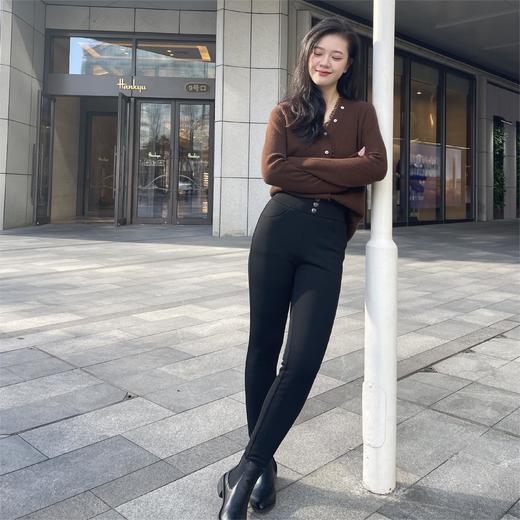 ESBACK 鹅绒加厚小黑裤 | 纳米锁温+绵羊毛+鹅绒填充 防风防水防污 弹力舒适 高腰保暖 柔软亲肤 显瘦显腿长 商品图1