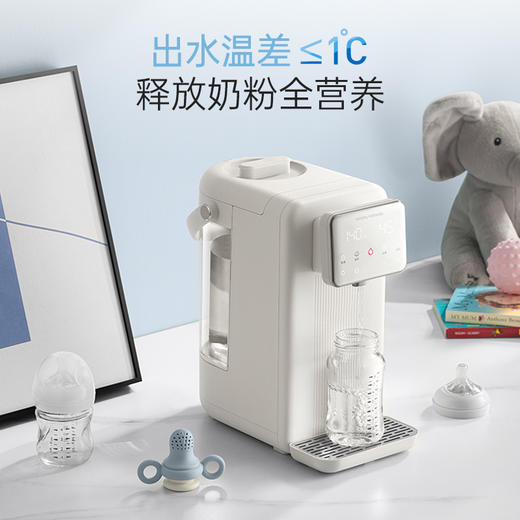 摩飞双层高硼玻璃恒温调奶器 多段控温一键除氯定量出水泡奶管道0残水恒温水壶MR5300A 2L大容量泡奶机 商品图5