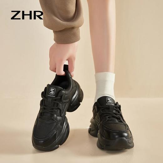 ZHR则则老爹鞋女2024春季新款厚底百搭休闲鞋软底运动鞋增高女鞋 商品图6