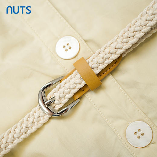 NUTS夏季时尚通勤风圆领打揽设计泡泡袖连衣裙428103465 商品图4