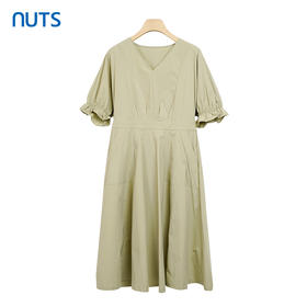 NUTS夏季新款宽松气质时尚女士中长款连衣裙221101311