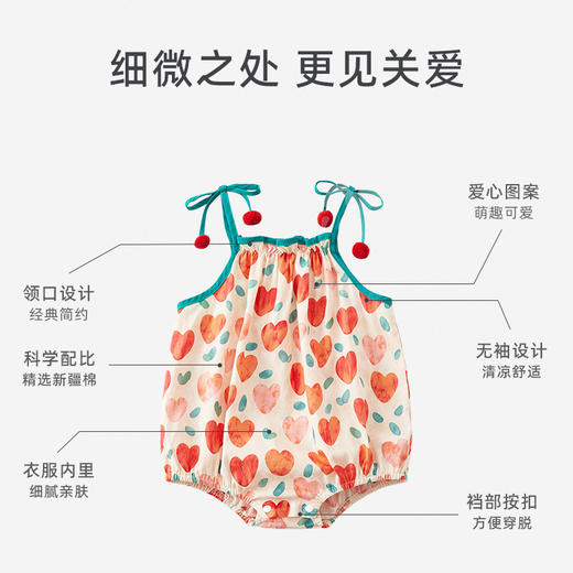 【宝宝连体满月公主吊带】婴儿夏装衣服包屁衣薄款婴幼儿女哈衣夏季 商品图2