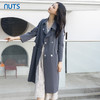 NUTS秋季新款2023高级流行气质宽松长款百搭风衣外套女4380401A1 商品缩略图2