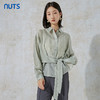NUTS秋季新款时尚气质通勤风收腰设计感显瘦长袖衬衫女231013060B 商品缩略图2