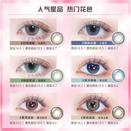 「上海保税仓发货」BARRIEYES 美瞳半年抛 1片装【一副请拍2件！】 商品图1