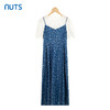 NUTS夏日穿搭高级感法式蓝色碎花吊带连衣裙子套装女221107346 商品缩略图0