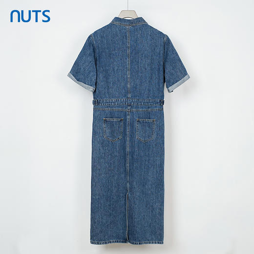 NUTS秋季新款时尚百搭复古水洗牛仔连衣裙女331103360 商品图1