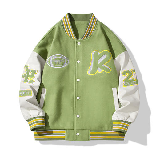 雀说爆款情侣款棒球服夹克外套男刺绣棒球服AL6618 商品图1
