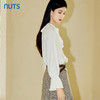 NUTS秋季2023新款荷叶边甜美衬衫女长袖上衣别致打底衫4350101A1 商品缩略图4