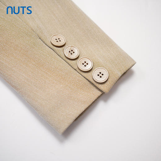 NUTS秋季新款杏色高级感气质休闲简约通勤西装外套女334042336 商品图4