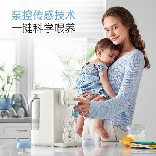 摩飞双层高硼玻璃恒温调奶器 多段控温一键除氯定量出水泡奶管道0残水恒温水壶MR5300A 2L大容量泡奶机 商品图4