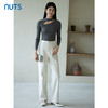 NUTS2023春秋季新款复古休闲直筒长裤女简约设计感宽松4340705A1 商品缩略图2