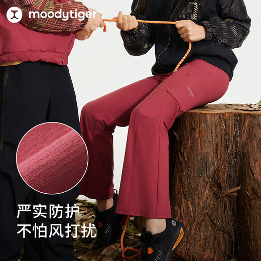 【24年秋新】moodytiger24秋新女童防风拒水户外运动透气速干长裤43211304 商品图1