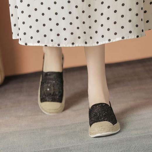 ZHR网纱透气新中式渔夫鞋2024新款一脚蹬单鞋时尚百搭小香风女鞋 商品图8