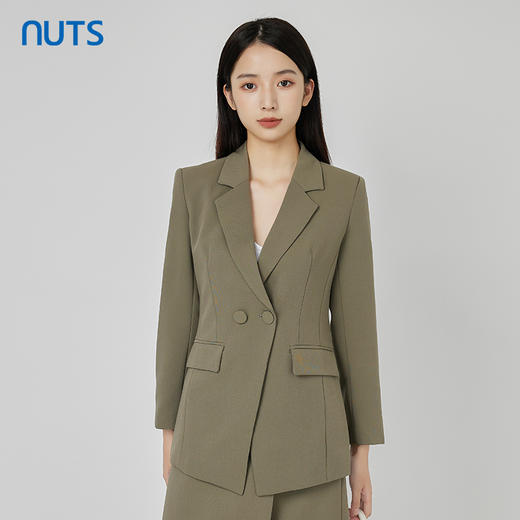 NUTS秋季新款时尚气质通勤风宽松显瘦百搭西装外套女231048015B 商品图0