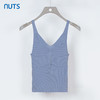 NUTS秋季新款纯欲性感别致V领修身背心女332052101 商品缩略图1