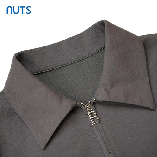 NUTS夏季时尚休闲翻领拉链短袖纯色连衣裙428103488 商品图2