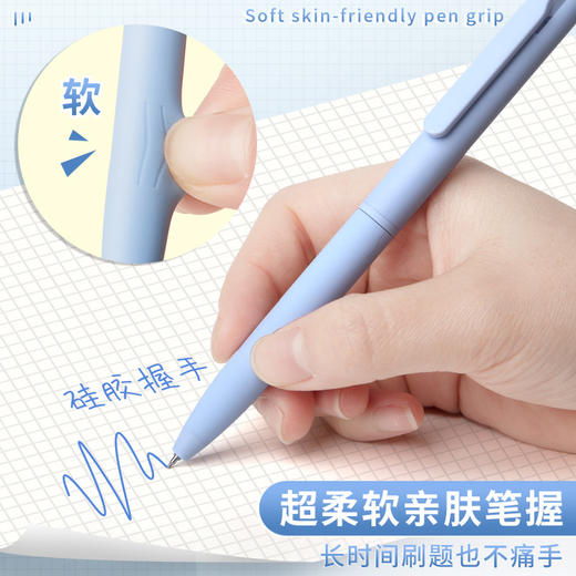 中性笔6支装【开学必备；6色替芯免费送！】莫兰迪色系，鲜艳高颜值，速干油墨，按动式方便快捷。轻松做笔记、手账，独特中性笔头，多场景适用。给生活画上你想要的magical色彩，一笔一画，描绘心中的梦境！ 商品图2