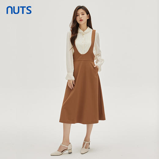 NUTS秋季新款时尚气质通勤风背带连衣裙女（不含衬衫）333101165 商品图2