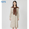 NUTS春秋季新款时尚碎花休闲风长袖连衣裙女（含披肩）231103217 商品缩略图0