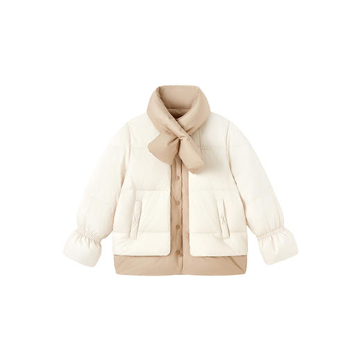 【商场同款】英氏儿童羽绒服冬季防风围巾保暖羽绒服外套新款超韧绒 商品图4