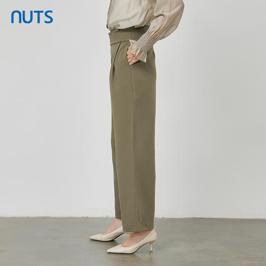 NUTS春秋季新款时尚气质通勤风宽松显瘦百搭休闲西装长裤231073008B 商品图2